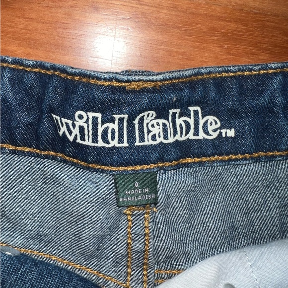 Wild fable jean shorts size 0 - Picture 2 of 3